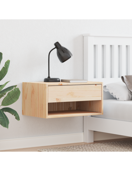 Comodino da Parete con cassetto 2 pcs Marrone 50 x 32.5 x 24 cm