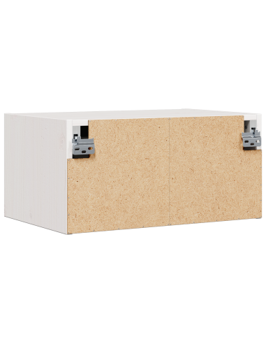 Comodino 2 pcs Bianco 50 x 32,5 x 24 cm Legno di pino massello