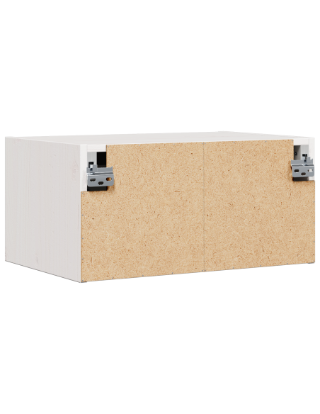 Comodino 2 pcs Bianco 50 x 32,5 x 24 cm Legno di pino massello