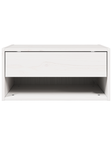 Comodino 2 pcs Bianco 50 x 32,5 x 24 cm Legno di pino massello