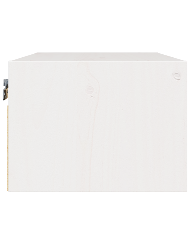 Comodino 2 pcs Bianco 50 x 32,5 x 24 cm Legno di pino massello