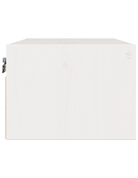 Comodino 2 pcs Bianco 50 x 32,5 x 24 cm Legno di pino massello