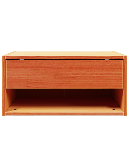 Comodino da Parete con cassetto Cera marrone 50 x 32.5 x 24 cm