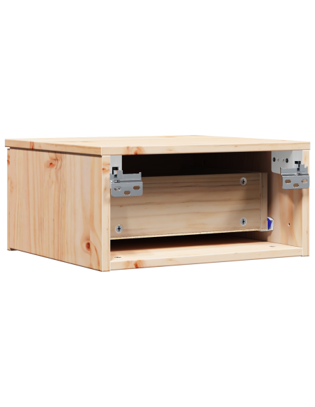 Comodino da Parete con cassetto 2 pcs Marrone 37 x 35 x 18.5 cm