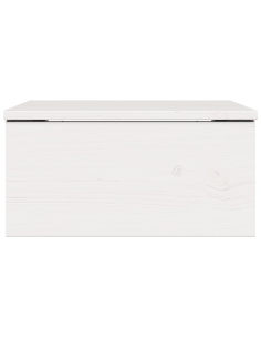 Comodino Bianco 37 x 35 x 18,5 cm Legno di pino massello 2