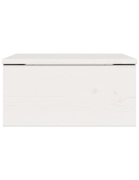 Comodino Bianco 37 x 35 x 18,5 cm Legno di pino massello