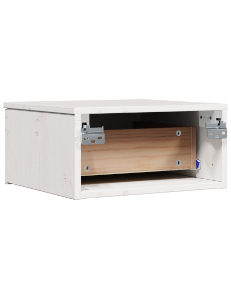 Comodino da Parete con cassetto 2 pcs Bianco 37 x 35 x 18.5 cm