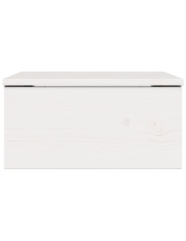 Comodino 2 pcs Bianco 37 x 35 x 18,5 cm Legno di pino massello