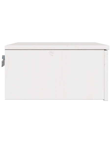 Comodino da Parete con cassetto 2 pcs Bianco 37 x 35 x 18.5 cm
