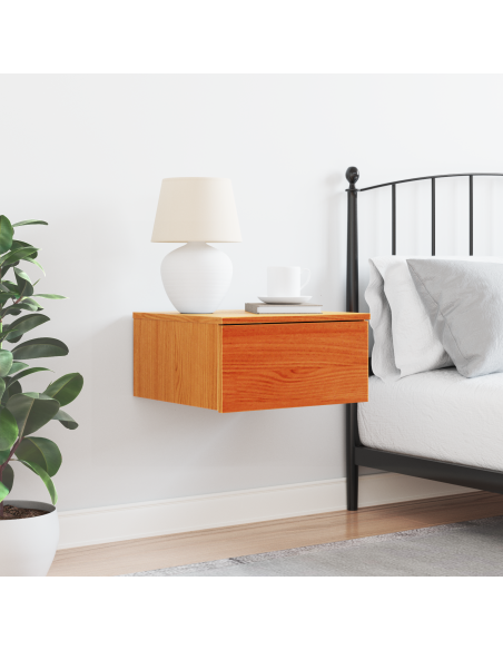 Comodino da Parete con cassetto Cera marrone 37 x 35 x 18.5 cm