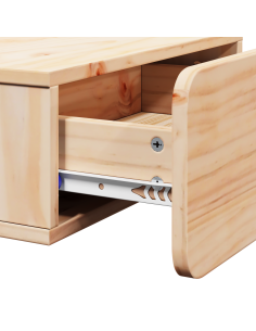 Comodino Marrone 44 x 32,5 x 40 cm Legno di pino massello 2