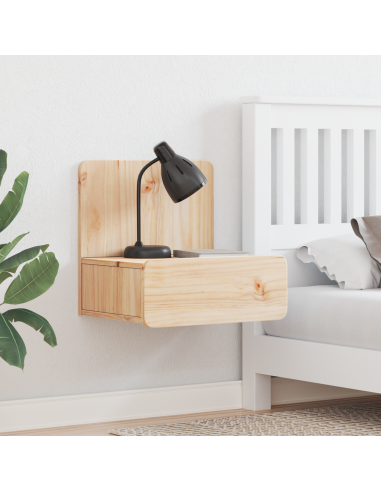 Comodino 2 pcs Marrone 44 x 32,5 x 40 cm Legno di pino massello