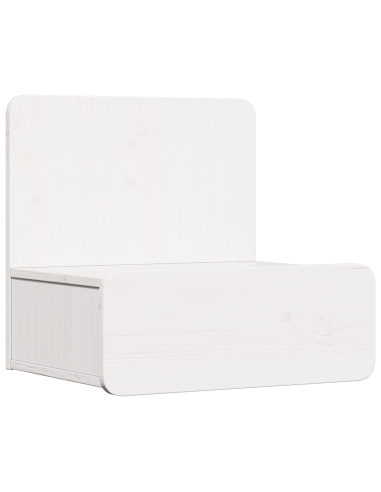 Comodino Bianco 44 x 32,5 x 40 cm Legno di pino massello