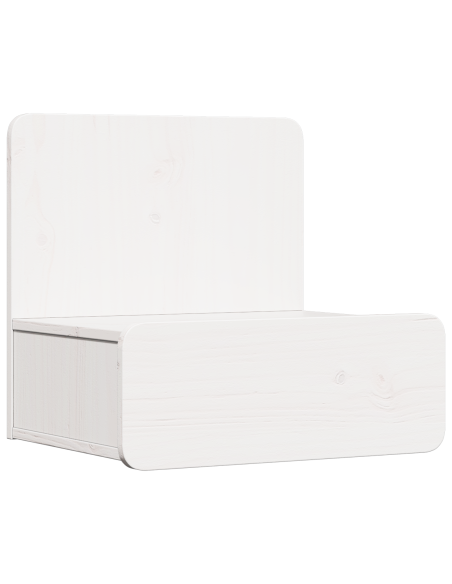 Comodino Bianco 44 x 32,5 x 40 cm Legno di pino massello