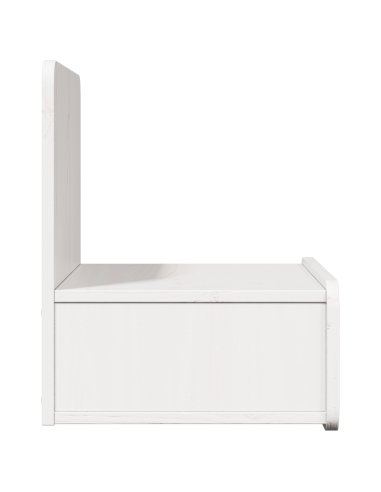 Comodino 2 pcs Bianco 44 x 32,5 x 40 cm Legno di pino massello