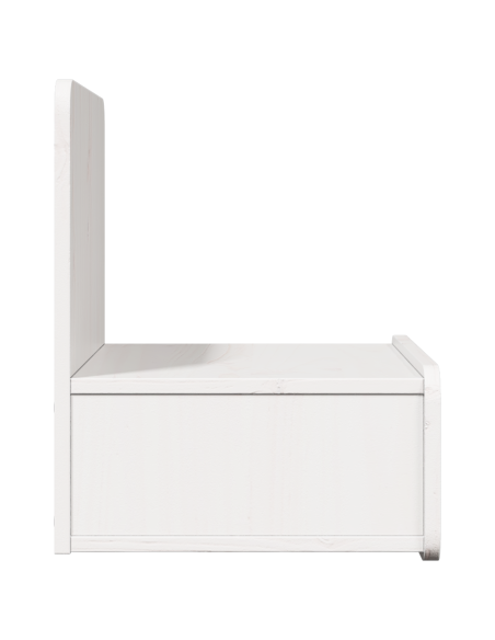 Comodino 2 pcs Bianco 44 x 32,5 x 40 cm Legno di pino massello