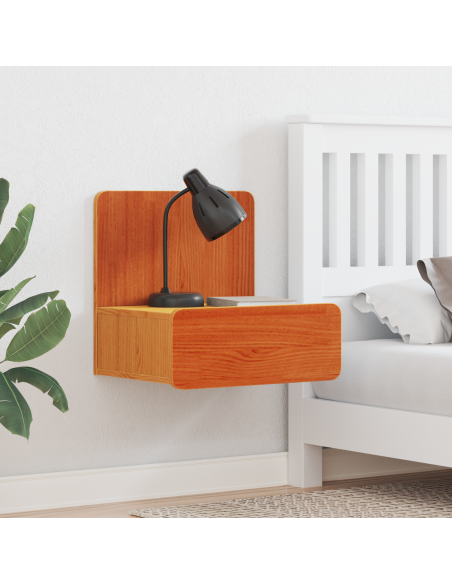 Comodino da Parete 2 pcs Cera marrone 44 x 32.5 x 40 cm