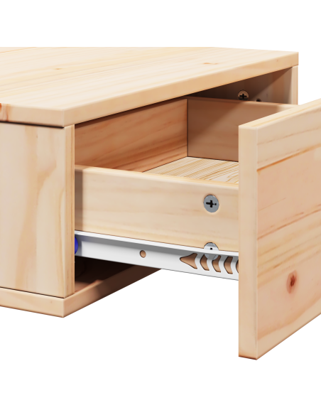 Comodino Marrone 42 x 32,5 x 40 cm Legno di pino massello