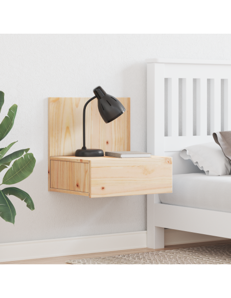 Comodino da Parete con cassetto 2 pcs Marrone 42 x 32.5 x 40 cm