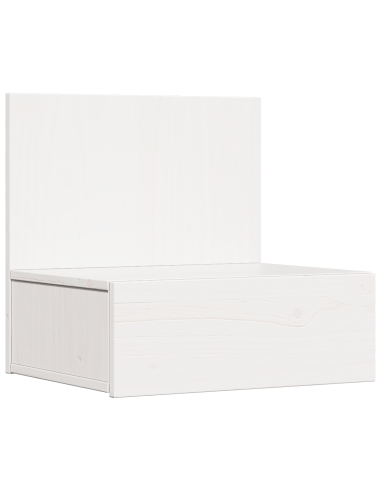 Comodino Bianco 42 x 32,5 x 40 cm Legno di pino massello