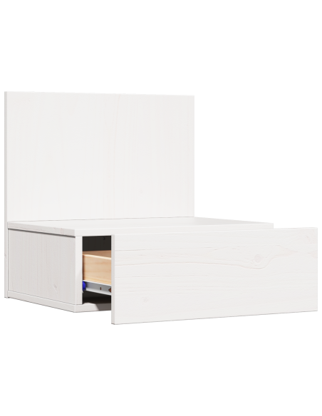 Comodino Bianco 42 x 32,5 x 40 cm Legno di pino massello
