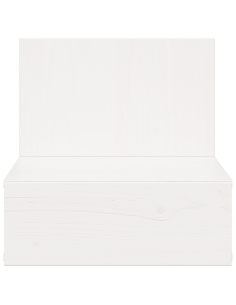 Comodino 2 pcs Bianco 42 x 32,5 x 40 cm Legno di pino massello 2