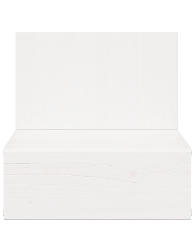 Comodino 2 pcs Bianco 42 x 32,5 x 40 cm Legno di pino massello