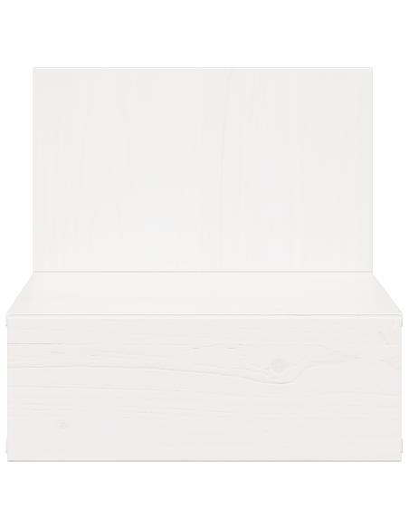 Comodino 2 pcs Bianco 42 x 32,5 x 40 cm Legno di pino massello