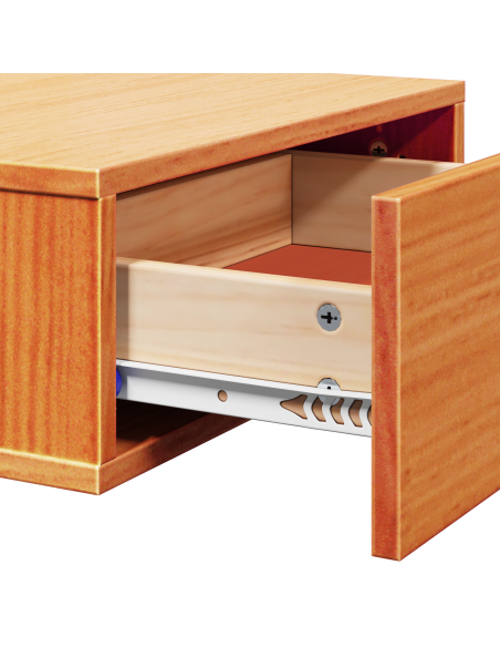 Comodino da Parete con cassetto Cera marrone 42 x 32.5 x 40 cm