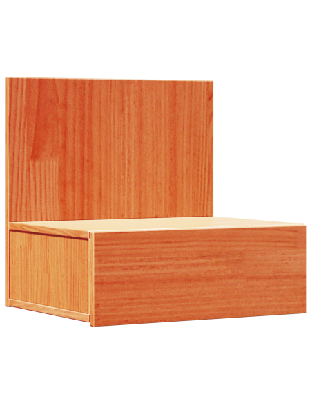 Comodino da Parete con cassetto Cera marrone 42 x 32.5 x 40 cm