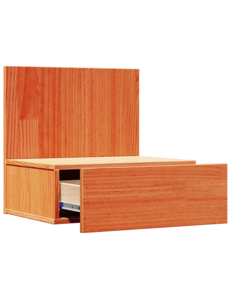 Comodino da Parete con cassetto Cera marrone 42 x 32.5 x 40 cm