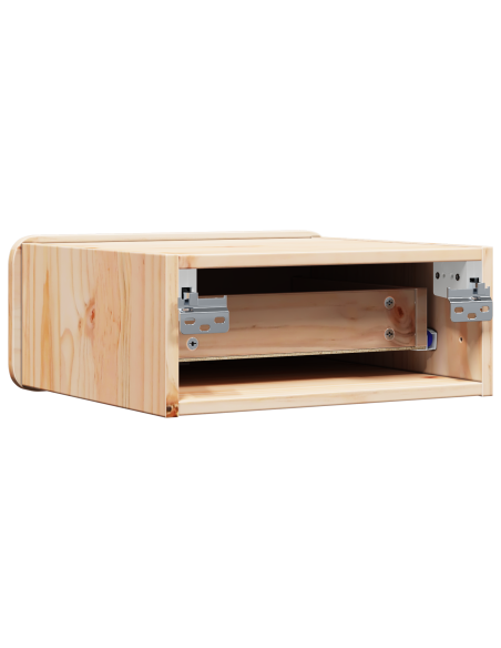 Comodino da Parete con cassetto 2 pcs Marrone 39 x 34 x 16.5 cm
