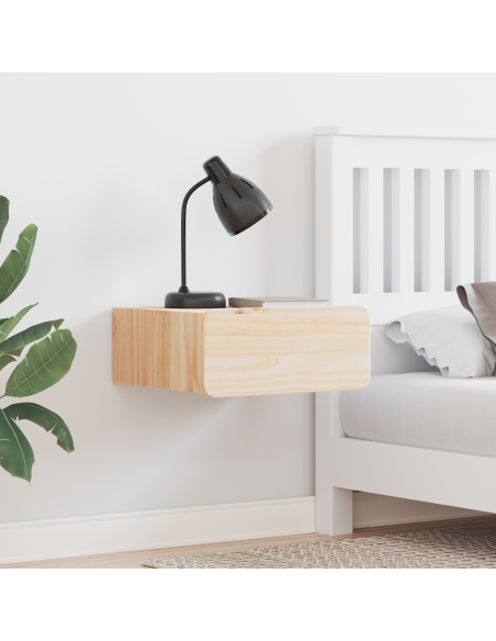 Comodino da Parete con cassetto 2 pcs Marrone 39 x 34 x 16.5 cm