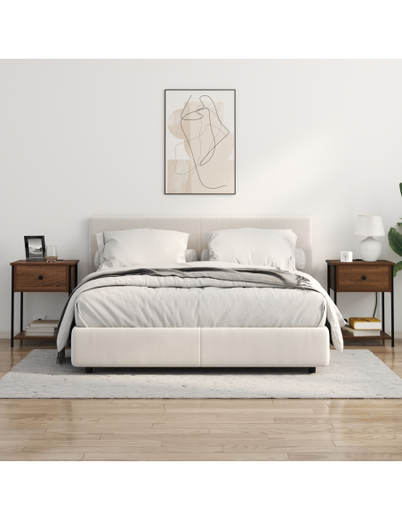 Armadio da Notte con cassetto Rovere marrone 42 x 41 x 56 cm