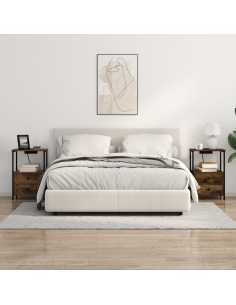 Armadio da Notte Rovere fumé 40 x 31 x 60 cm Legno multistrato