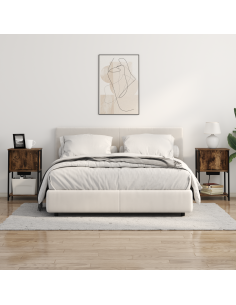 Armadio da Notte 2 pcs Rovere fumé 38 x 31 x 61 cm