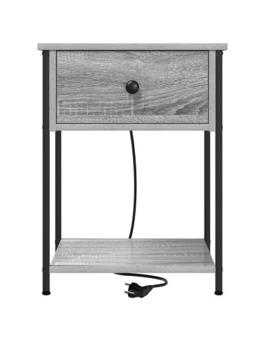 Armadio da Notte 2 pcs Grigio Sonoma 42 x 41 x 56 cm