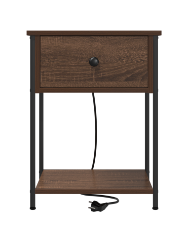 Armadio da Notte con cassetto Rovere Marrone 42 x 41 x 56 cm
