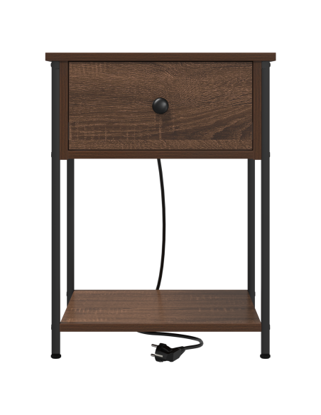 Armadio da Notte con cassetto Rovere marrone 42 x 41 x 56 cm