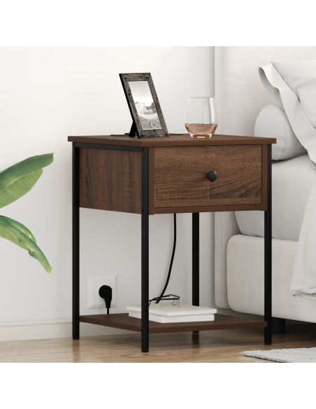 Mobiletti da Notte 2 pcs Rovere marrone 42 x 41 x 56 cm