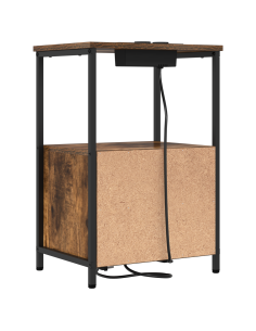 Armadio da Notte Rovere fumé 40 x 31 x 60 cm Legno multistrato 2