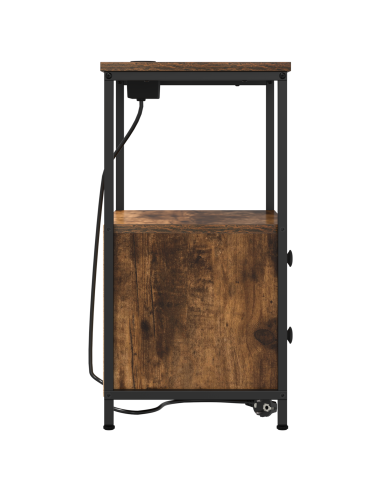 Armadio da Notte con cassetto 2 pcs Rovere fumé 40 x 31 x 60 cm