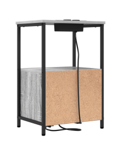 Armadio da Notte con cassetto Grigio Sonoma 40 x 31 x 60 cm 2