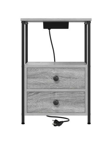 Armadio da Notte con cassetto Grigio Sonoma 40 x 31 x 60 cm
