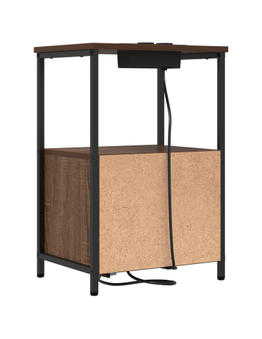 Armadio da Notte con cassetto Rovere Marrone 40 x 31 x 60 cm