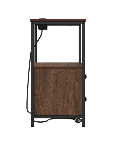 Armadio da Notte con cassetto Rovere Marrone 40 x 31 x 60 cm