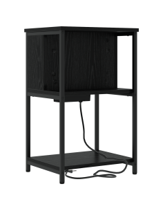 Armadio da Notte 2 pcs Rovere Nero 38 x 31 x 61 cm 2