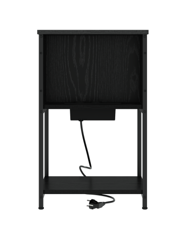 Armadio da Notte 2 pcs Rovere Nero 38 x 31 x 61 cm