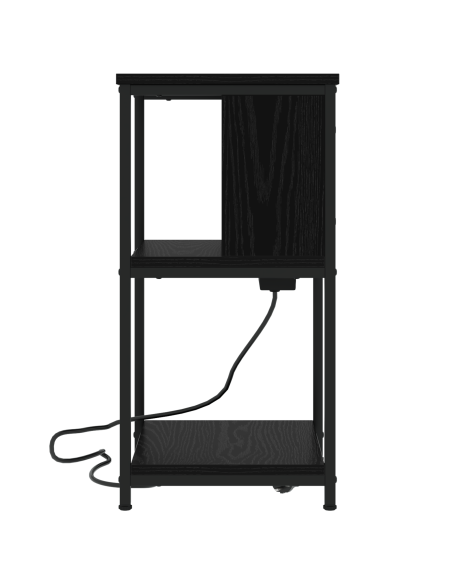 Armadio da Notte 2 pcs Rovere nero 38 x 31 x 61 cm