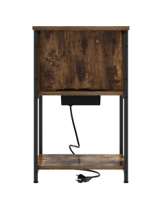 Armadio da Notte Rovere fumé 38 x 31 x 61 cm Legno multistrato 2